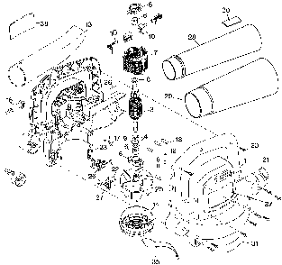 Exploded Diagram A Diagram and Parts List for BV200-04 Type 4 Black and Decker Leaf Blower / Vacuum